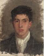 Henry Scott Tuke Portrait of Johnny Jackett oil on canvas